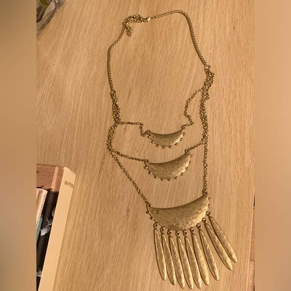 PRELOVED BOHEMIAN TRIPED LAYER NECKLACE - Picture 2 of 3